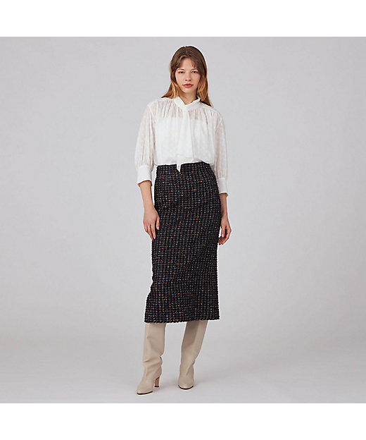 カラフルフラッグツイード ペンシルタイトスカート | maison