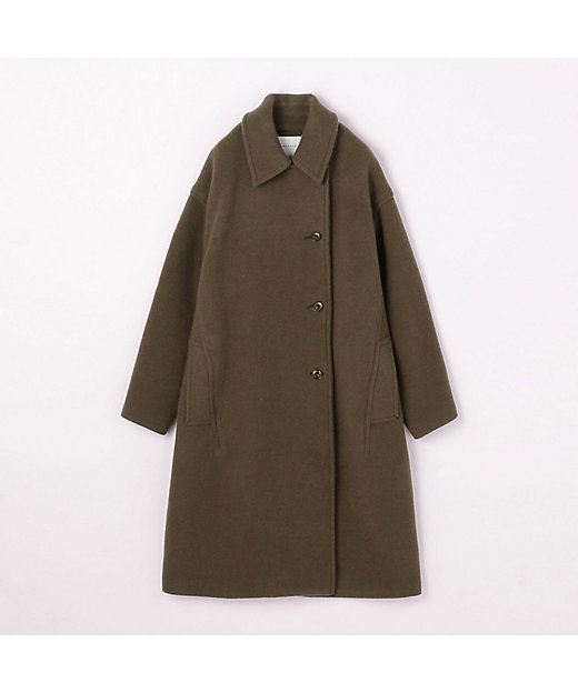 ウールストレッチ ステンカラーロングコート | maison TOMORROWLAND