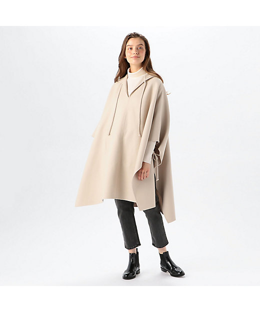 未使用】OHGA PONCHO リバーポンチョ ベージュ 未使用】OHGA PONCHO