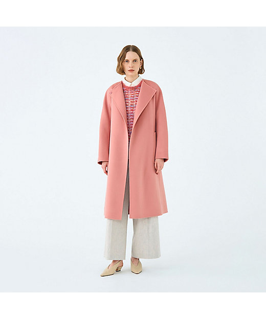 プレミアムウールリバー ノーカラーコート | maison TOMORROWLAND