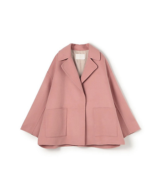 プレミアムウールリバー オープンカラーショートコート | maison