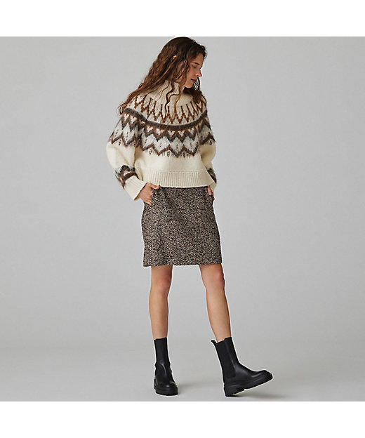 ヘリンボーンツイード ミニスカート | maison TOMORROWLAND/メゾン