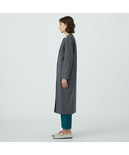 ウェービーカシミヤ ノーカラーコート | maison TOMORROWLAND/メゾン