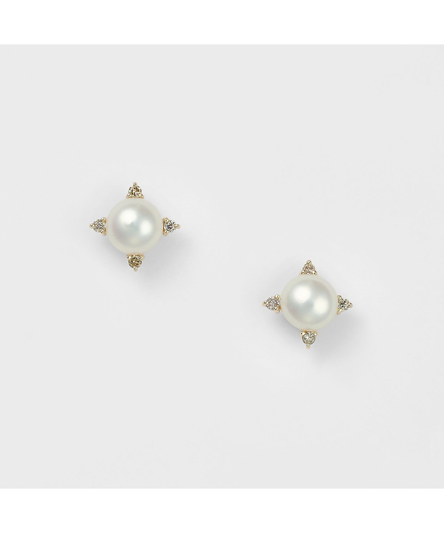 K10淡水パール／ダイヤモンドピアス | agete/アガット | 三越伊勢丹
