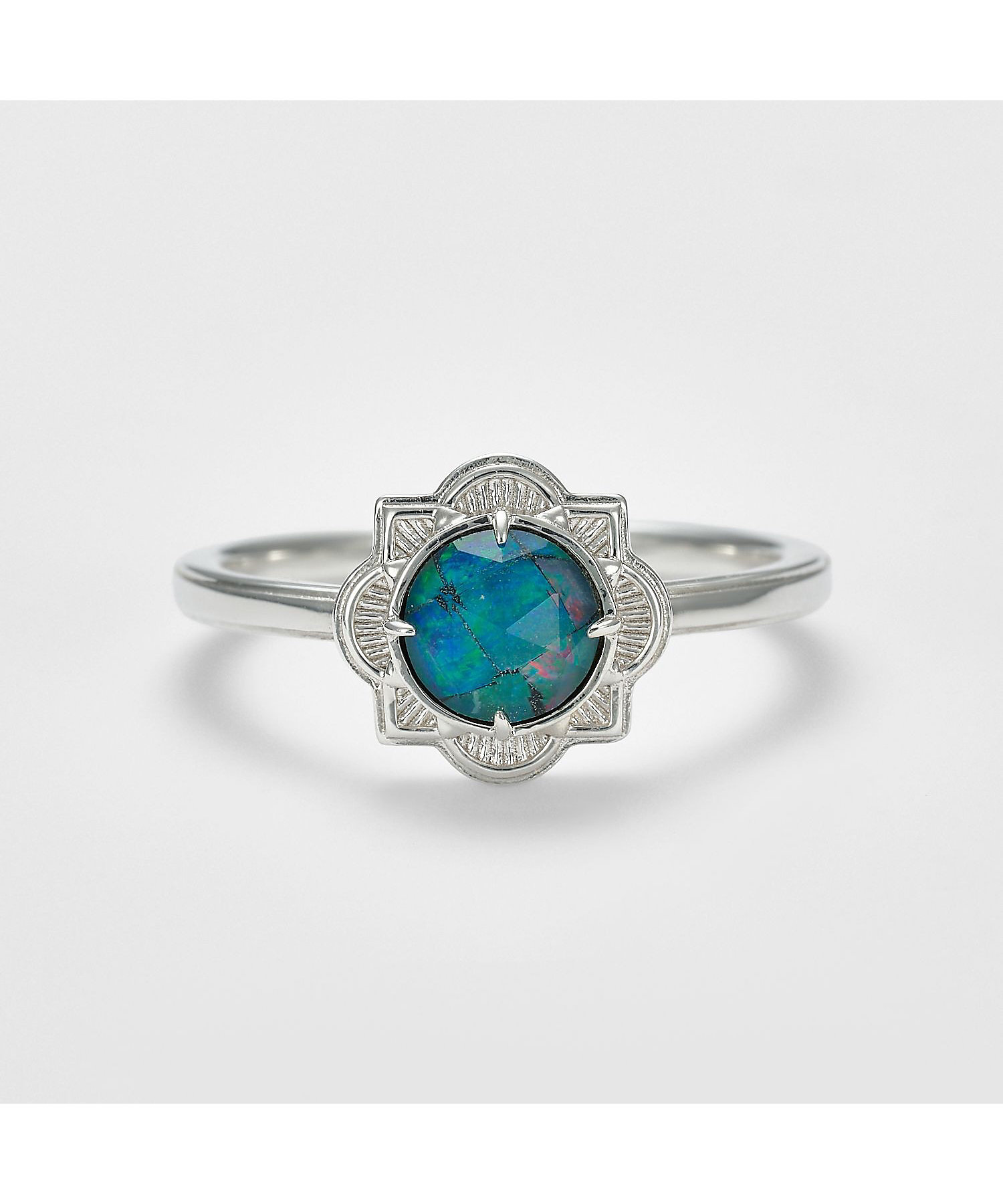 シルバーモザイクオパール／クオーツリング | agete/アガット | 三越