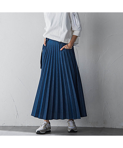 デニムMIXライトプリーツスカート | MAYSON GREY（Women）/メイソン