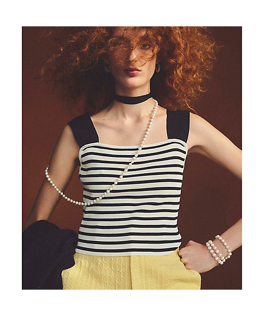 LOULOU WILLOUGHBY】ショルダーリボンミニタンクプル