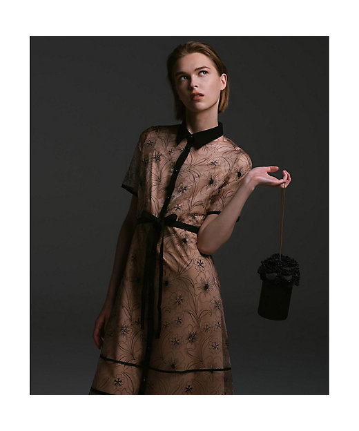 LOULOU WILLOUGHBY】オーガンジーフラワー刺繍