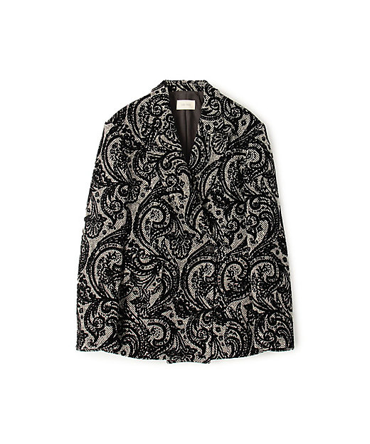 ペイズリーヘビーフロッキープリント テーラードジャケット | maison