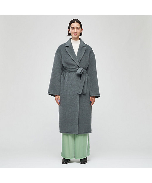 ウールアルパカモヘヤシャギー ベルテッドコート | maison