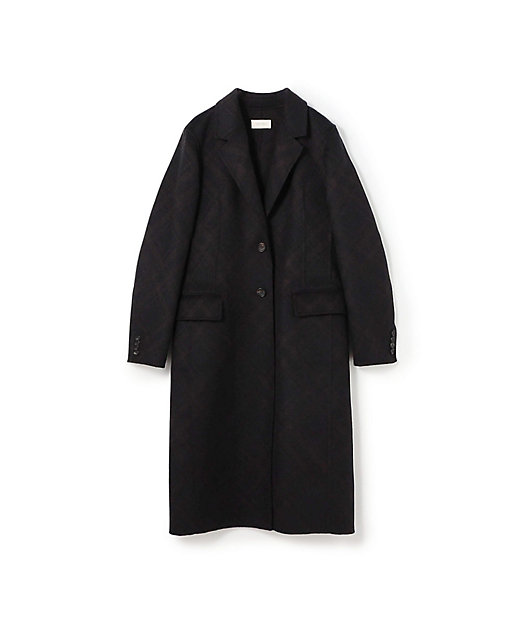 ダブルフェイスチェックジャカード チェスターコート | maison