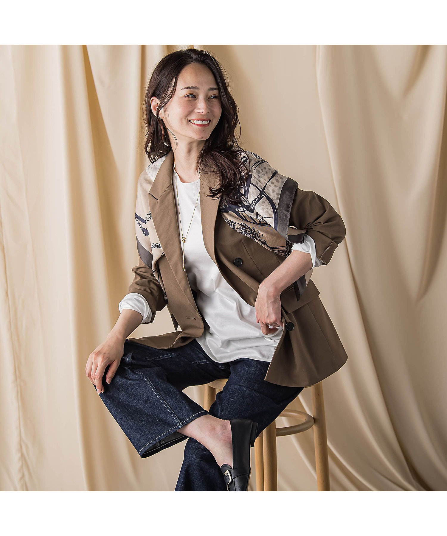 馬車柄スクエアシルクスカーフ | LAUTREAMONT (Women)/ロートレアモン