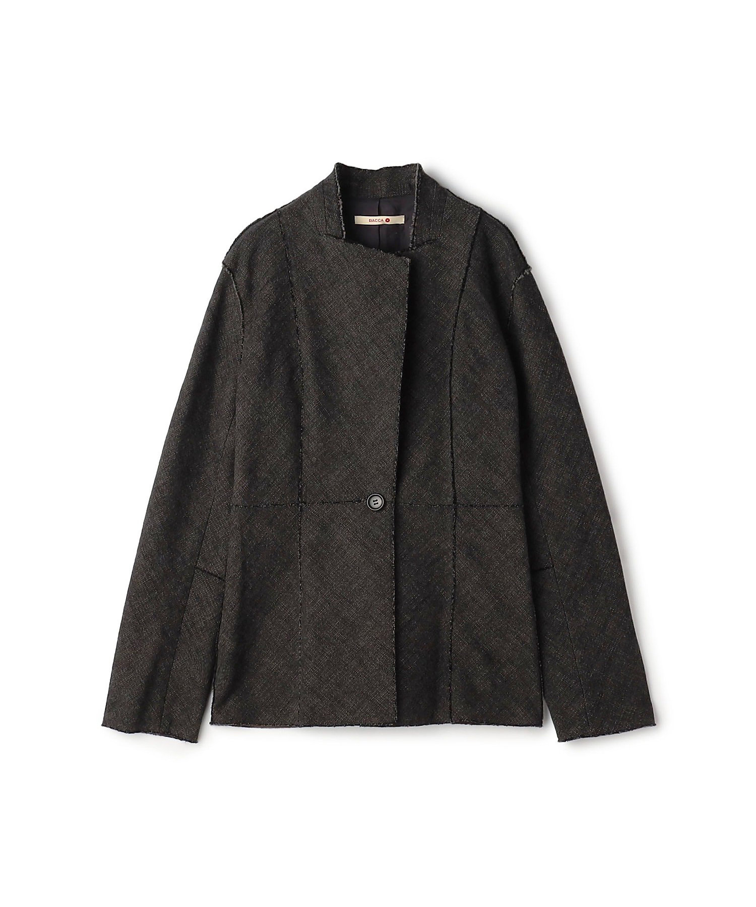 ヘリンボーンツイード ノーカラージャケット | maison TOMORROWLAND