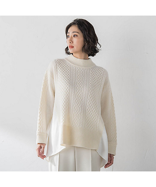 ハミルトンケーブル切り替えニット | la.f（Women）/ラ エフ | 三越