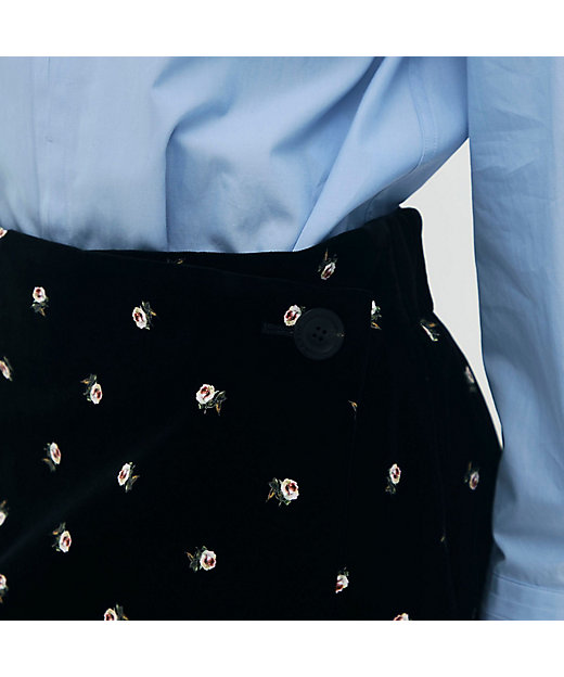 ベロア PETIT ROSEプリントミニスカート | CABaN/キャバン