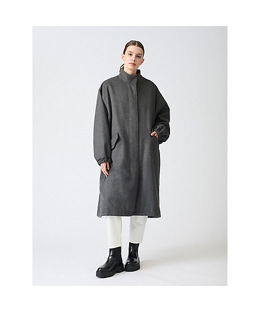 mizuiro ind ウールスタンドカラーモッズコート | mizuiro