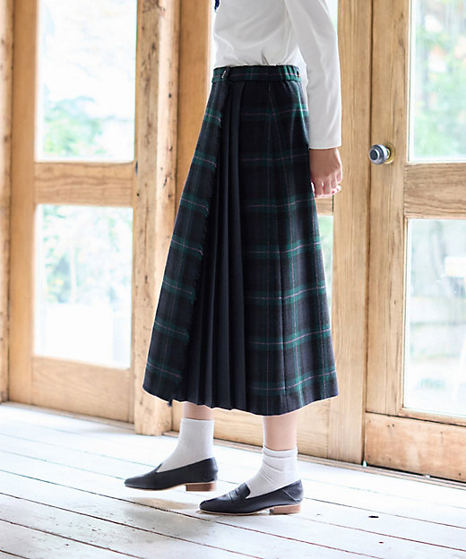 4WAY チェック柄ラップスカート | CARA O CRUZ (Women)/キャラ・オ