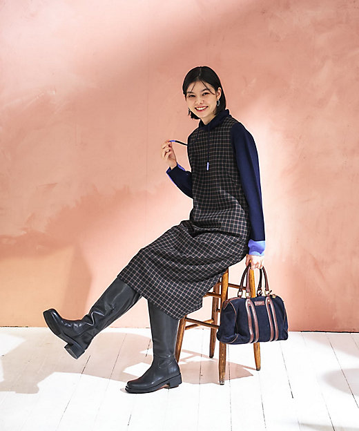 チェック柄ジャンパースカート | CARA O CRUZ (Women)/キャラ・オ