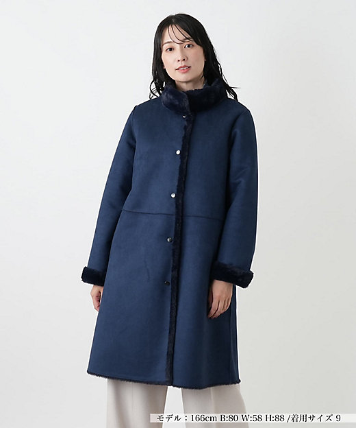 スタンドカラーコート【Leilian WHITE LABEL