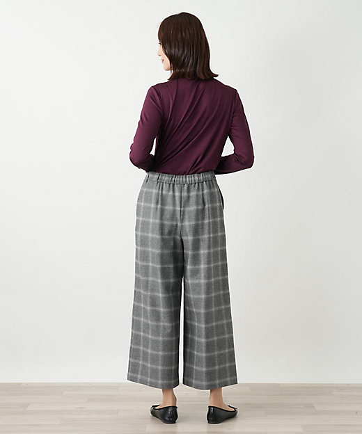 チェックワイドパンツ【Leilian WHITE LABEL