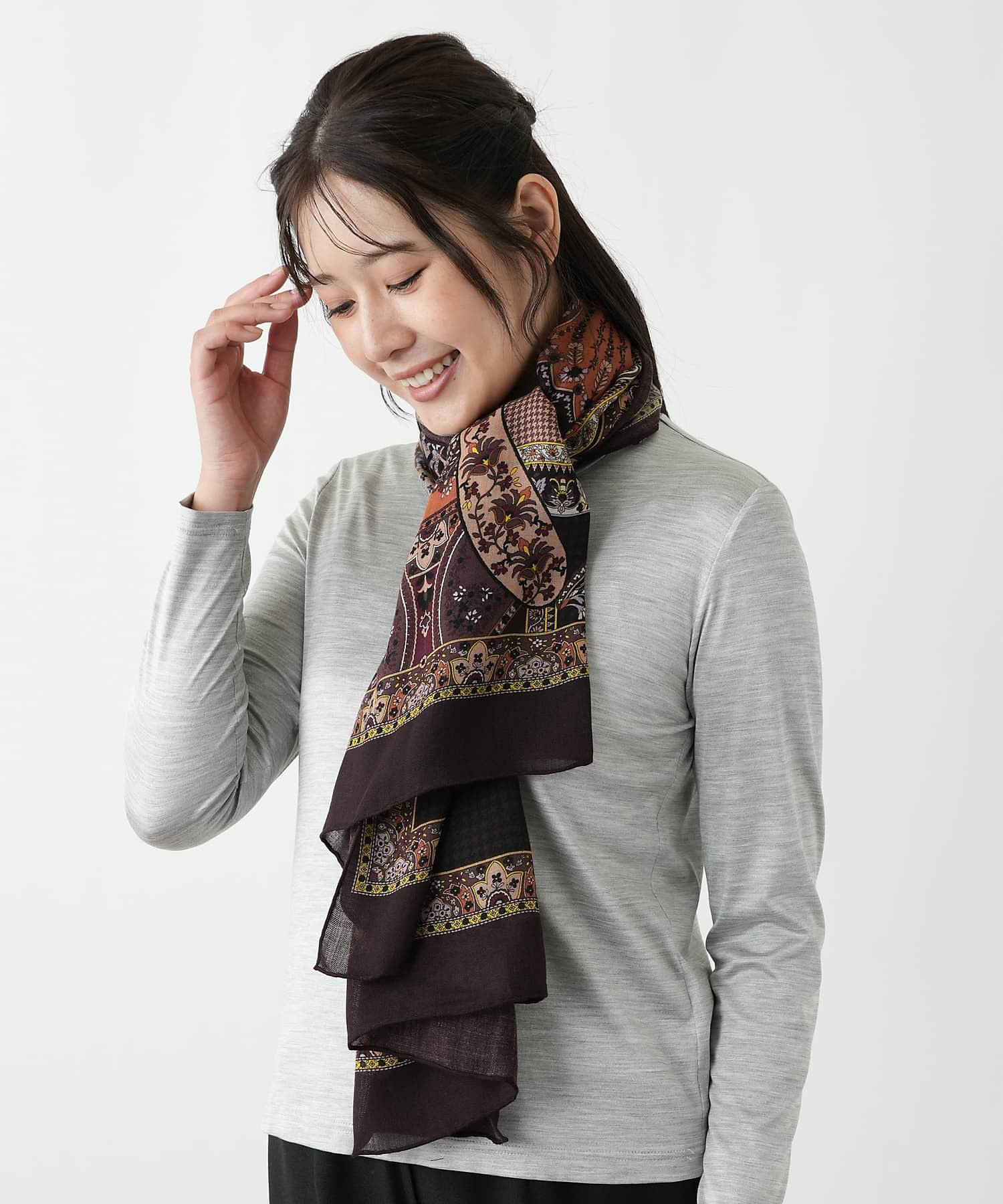 カシミヤ混ペイズリーストール | Leilian (Women)/レリアン | 三越