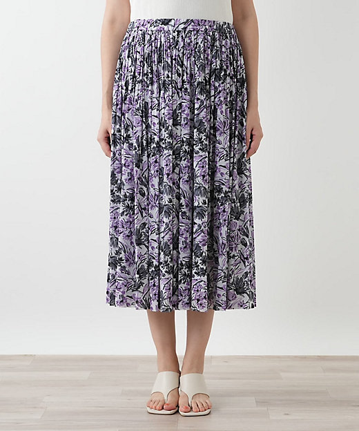 ウォッシャブル】花柄プリーツスカート | Leilian plus house (Women