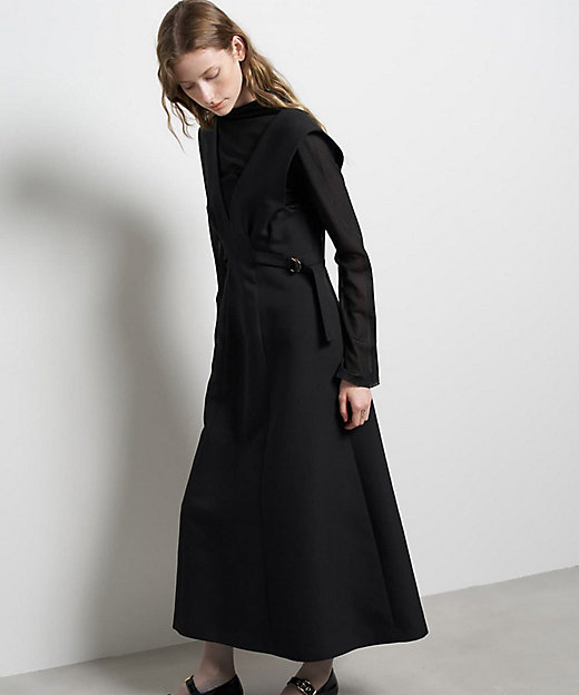 ダブルクロスジャンバースカート | LANVIN en Bleu (Women)/ランバン