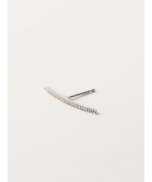 Gossamer ロングバー ダイヤモンド ピアス ※シングル