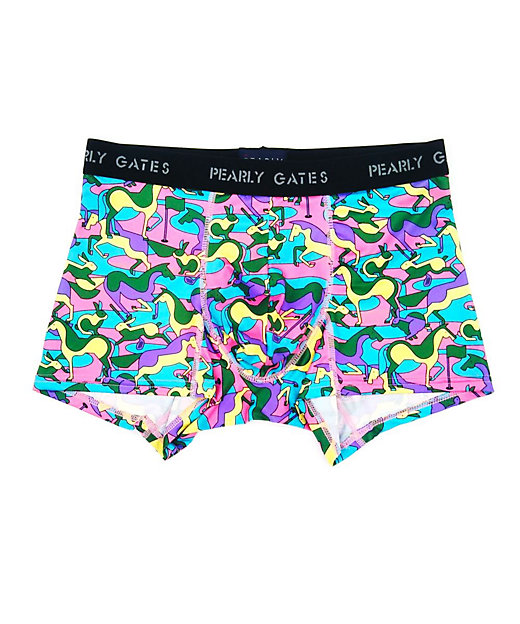 ボクサーパンツ 前閉じ 幾何学馬柄＆ウサギ柄 PGB655111