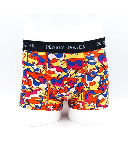 ボクサーパンツ 前閉じ 幾何学馬柄＆ウサギ柄 PGB655111