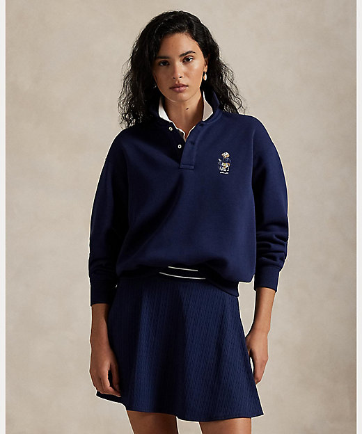 RLX）Polo ベア フリース ロングスリーブ ポロシャツ | POLO