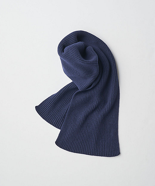 カシミヤ混 リブニットマフラー 5G STARK | JOHN SMEDLEY (Men