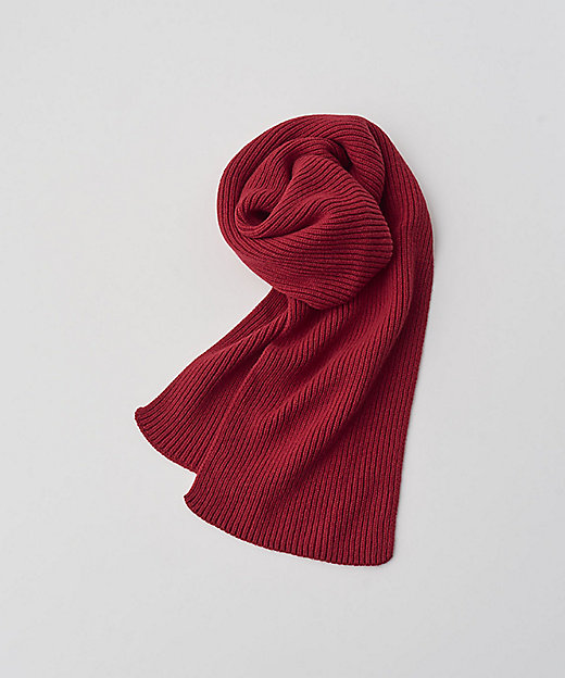 カシミヤ混 リブニットマフラー 5G STARK | JOHN SMEDLEY (Men