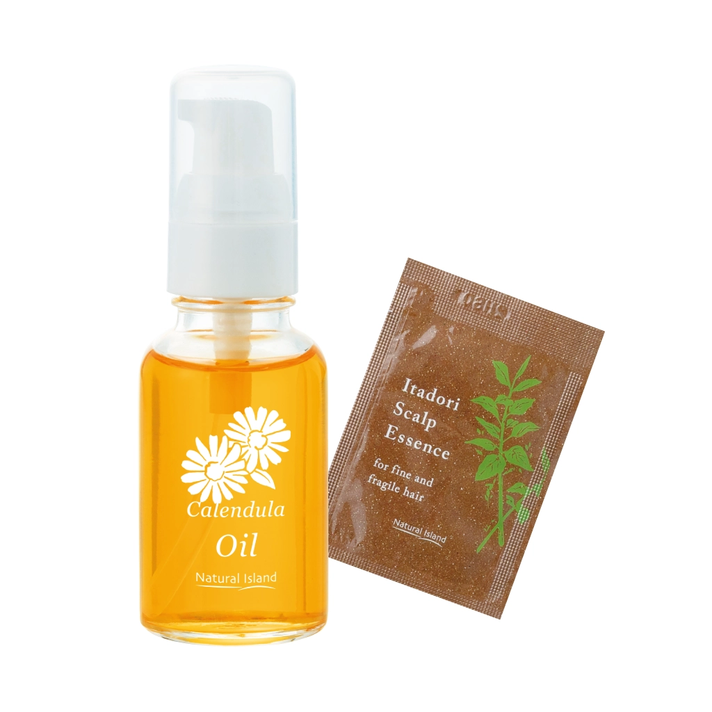 カレンデュラ手づみオイル【スカルプエッセンスサンプル付き