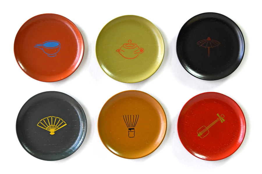 漆まめさら 芸艸堂木版画 動物シリーズ＜isuke＞木製漆塗り 漆器の豆皿