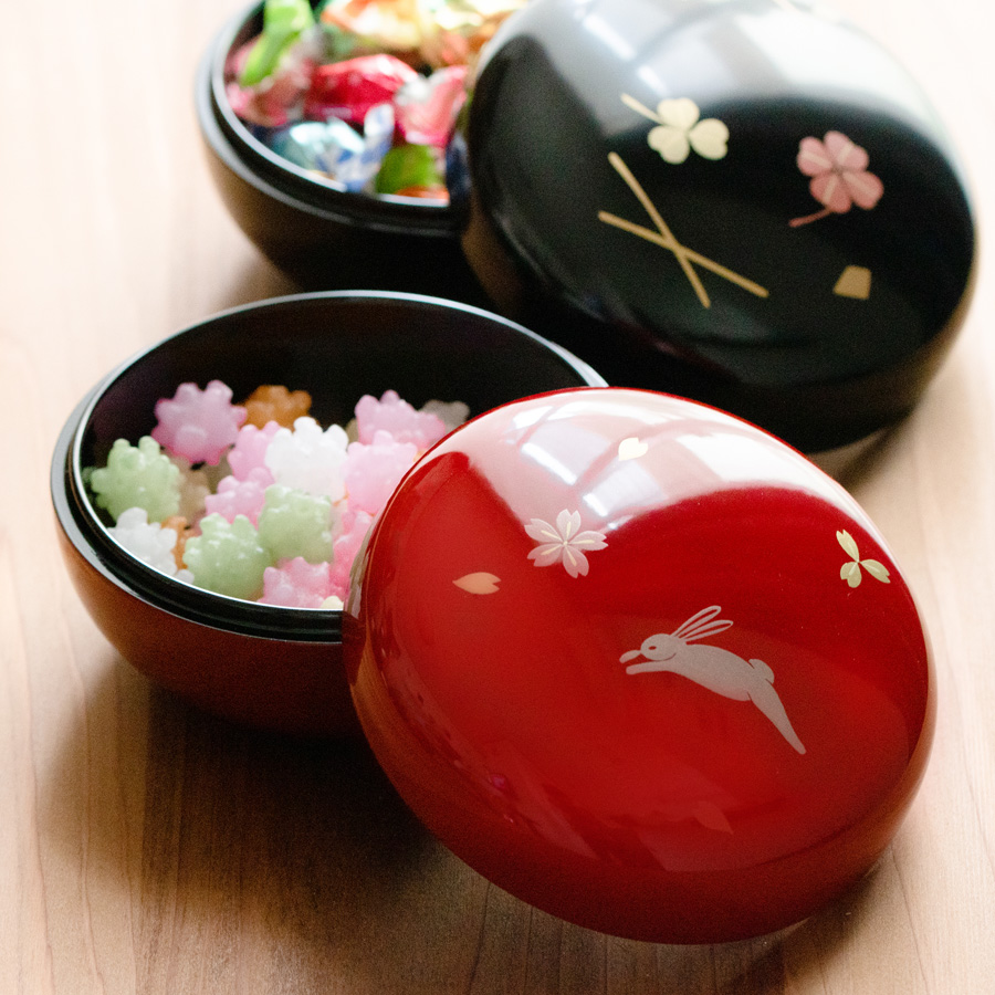ボンボン入れ 漆塗りキャンディーボックス ボンボニエール 漆器の井助