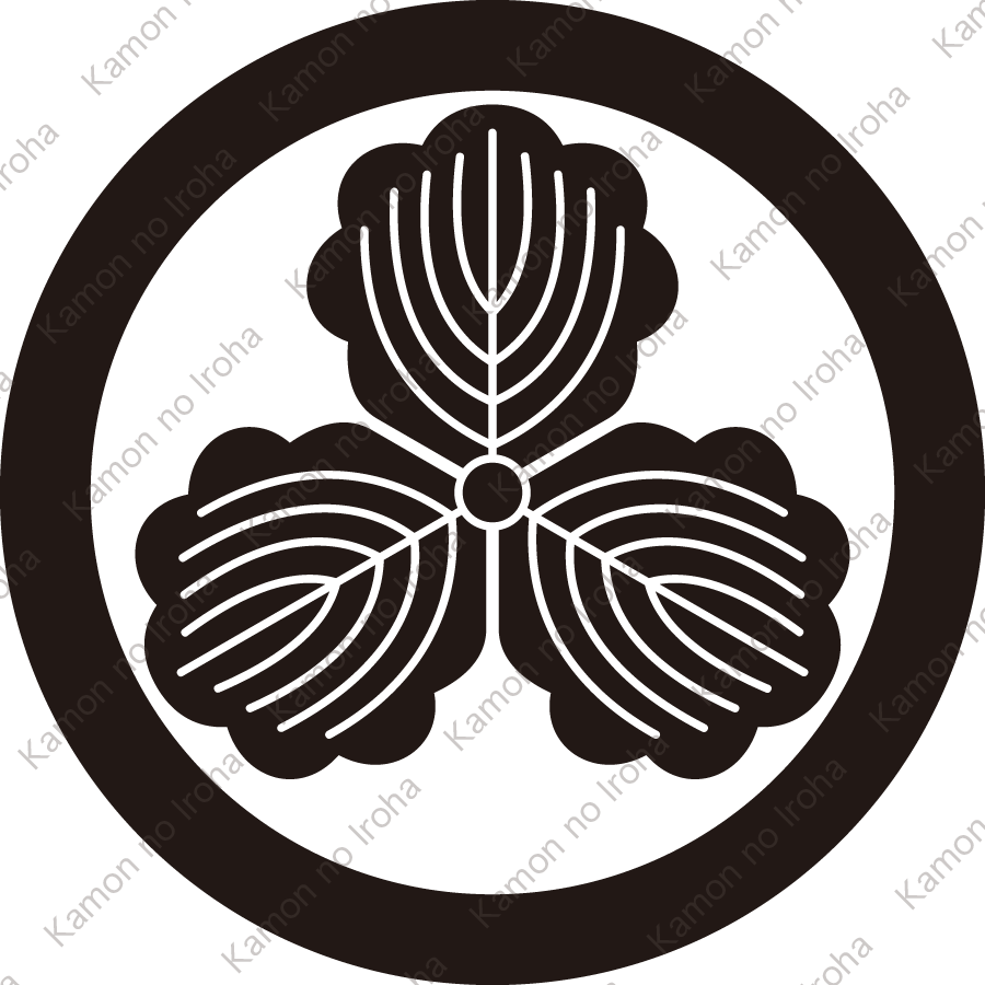 丸に三つ柏紋（まるにみつかしわ）：家紋のいろは