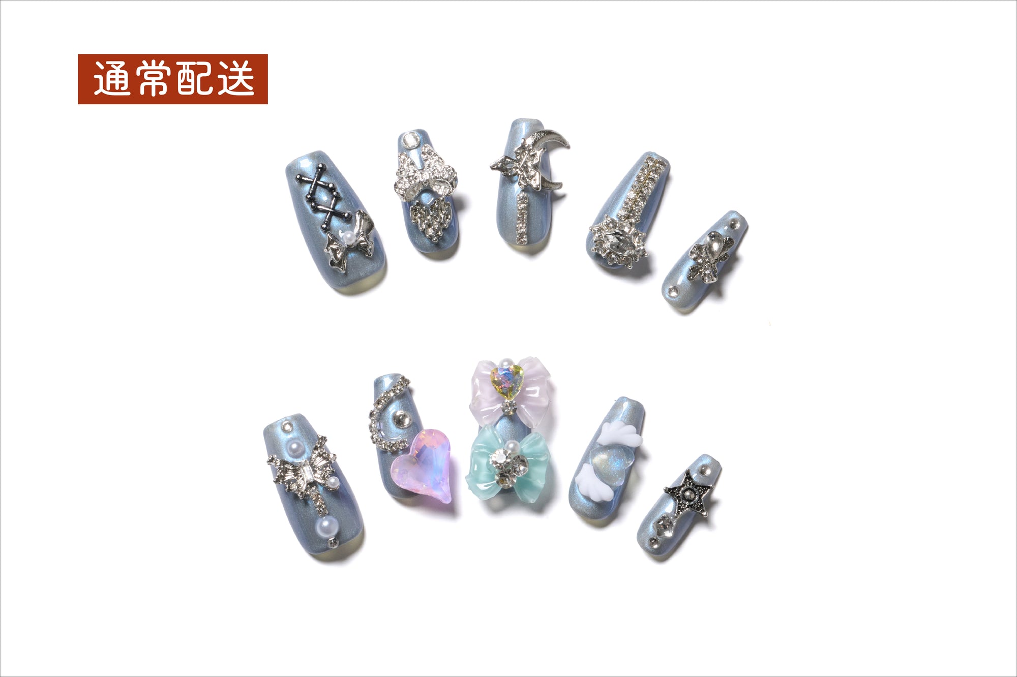 まゆ☆プロフ必読】 ネイルチップ 8点セット ᐡ•͈ ·̫ •͈ᐡ )。プロフ