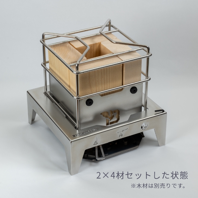 IRONBLOCK 吹火台 2×4STOVE」フルセット | IRONOA OUTDOOR | キャンプ