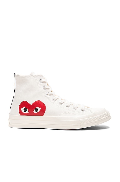 COMME des GARCONS PLAY Converse Large Emblem High Top Canvas