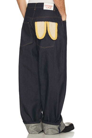 Charles Jeffrey LOVERBOY Loose Fit Jean With Knitted Pocket in