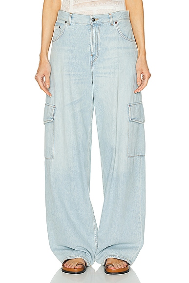 Haikure Bethany Cargo Jeans in Lipari Blue | FWRD