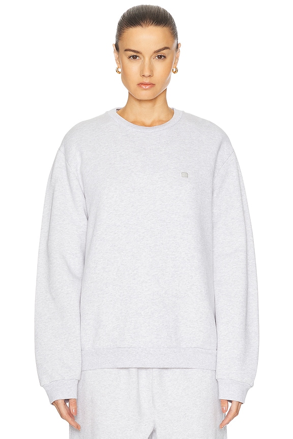 Acne Studios Franziska Hoodie in Pale Grey Melange | FWRD