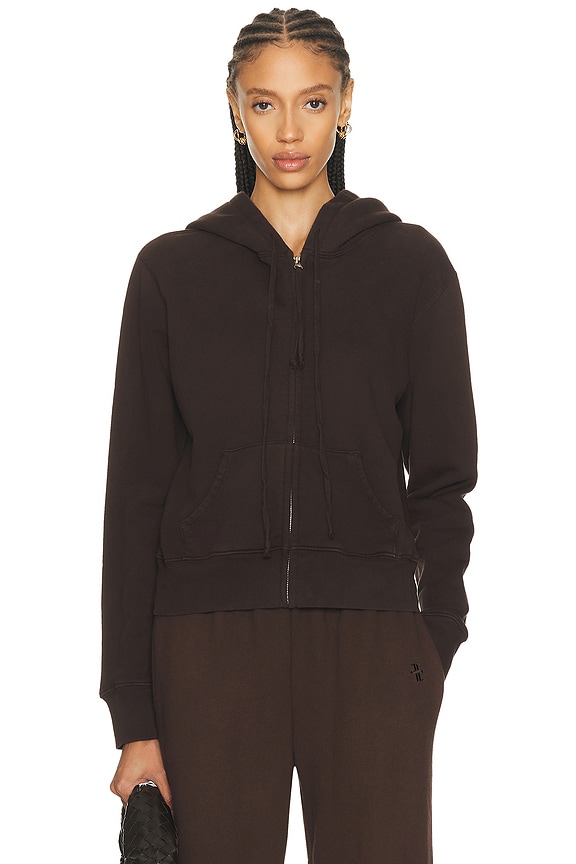 Moncler Maglia Cardigan Zip Up Hoodie in Black | FWRD