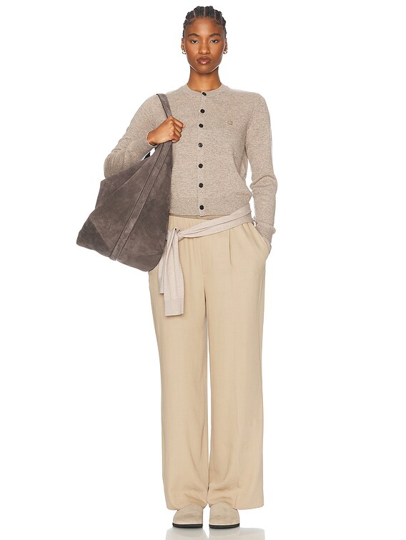 Acne Studios Keny Cardigan in Greige Melange | FWRD