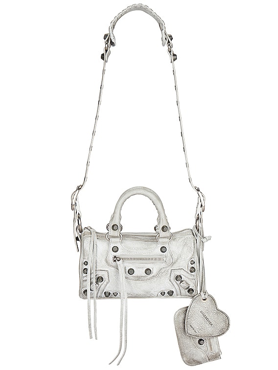 Balenciaga Mini Le Cagole Duffle Bag in Optic White | FWRD