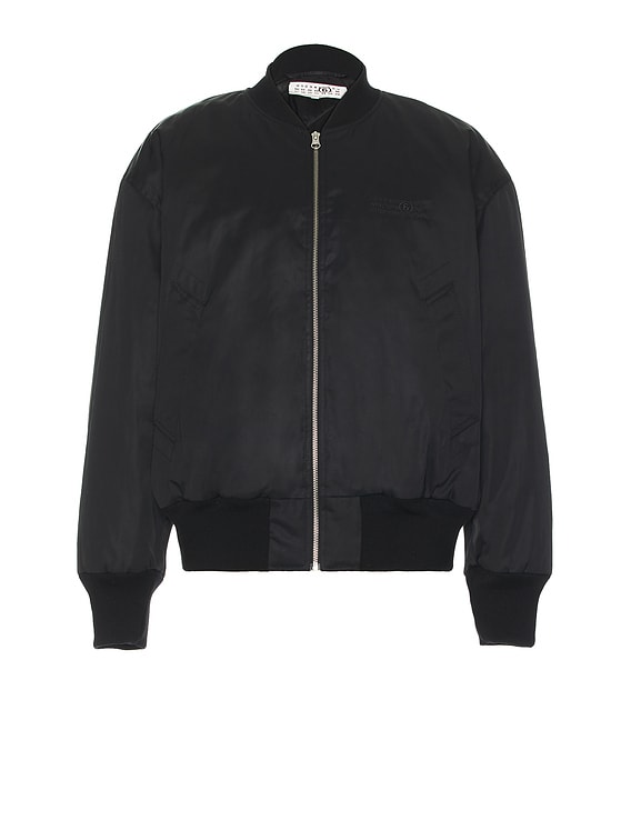 MM6 Maison Margiela Bomber Jacket in Black | FWRD