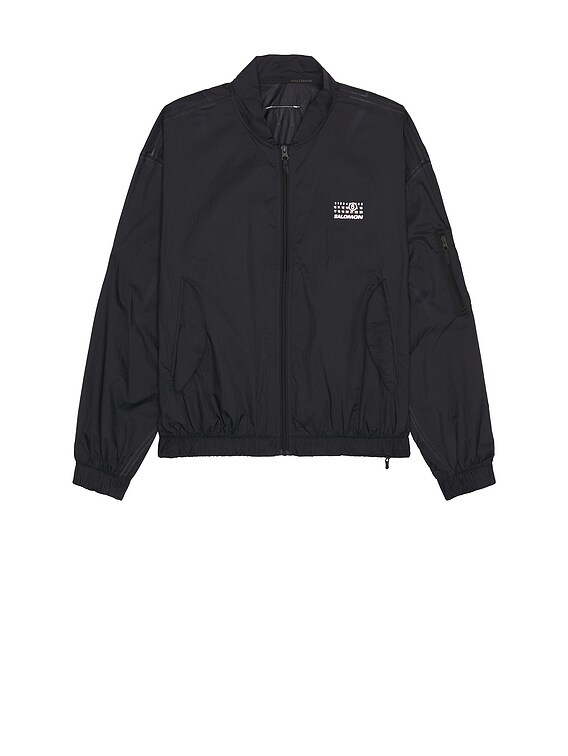 MM6 Maison Margiela Bomber Jacket in Deep Black | FWRD