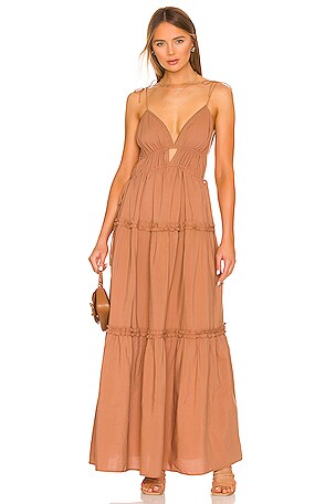 Karina Grimaldi Solana Dress in Caramel | REVOLVE