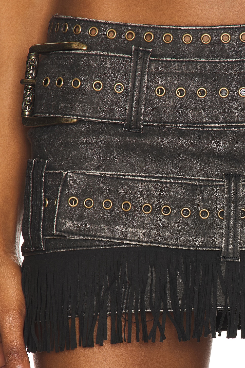 Jaded London Fringe Skirt in Black | REVOLVE